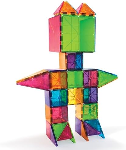 MAGNA-TILES Classic 100-Piece Magnetic Construction Set, The Original Magnetic Building Brand - Image 4