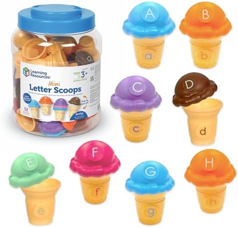 Learning Resources Mini Letter Scoops - Toddler Learning Toys, ABC Letter Matching Game, Alphabet Toy for Toddlers, Toddler Preschool Toys, Alphabet Puzzle, ABC Letters for Kids, Educational Puzzle by LearningResources