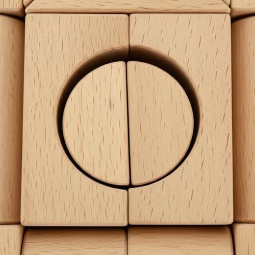 Wooden Building Blocks Educational Toy Set Building Stacking Blocks with Beech Wood Natural Texture for Open Ended Construction Suitable for Preschool Centers Creative Challenges - Image 4