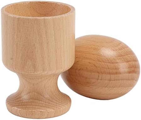 Egg Cup Puzzle Toy, Wooden Grasping Practice Project Fitting Exercise Early Education Toy for Baby Toddler, with Fine Polished No Burr Surface - Image 6