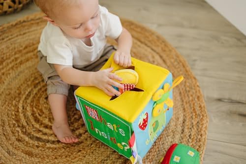 Genius Baby Toys What's in the Box, Object Permanence Toy for Babies, Soft Plush Toys Hidden Inside, High Contrast, BPA-Free, Developmental Gift for Infants, 0–12 Months - Image 2