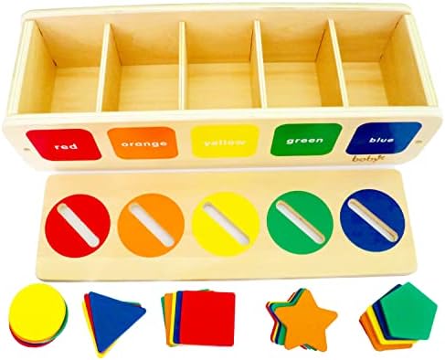 Dailyfunn Montessori Toys Color&Shape Sorting Learning Matching Box for Baby Toddlers 1-3 Year Old - Image 2
