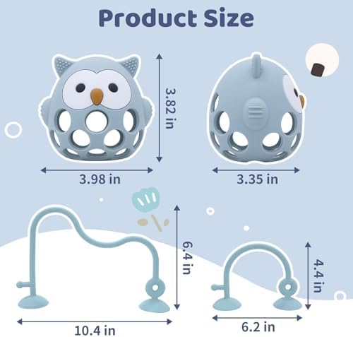 Baby High Chair Toy Teething Chew,Suction Cup Toys,BPA-Free Infant Teether - Image 5