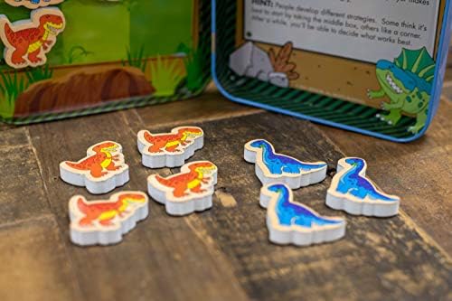 TS Shure by Bendon Dinosaur Tic-Tac-Toe Games Mini Magnetic Activity Tin with Illustrated Foam Magnets 50515 - Image 4