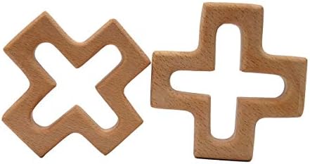 10pcs Organic Wood Cross Pure Natural Animal Shape Beech Wooden Handmade Grasping Pattern DIY Pacifier Chain Pendant - Image 5