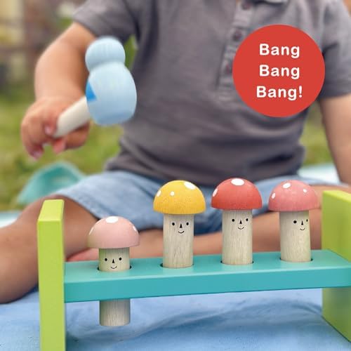 Mentari Toys - Woodland Hammer- 6pc Montessori Toy - Wooden Pounding Bench with Birdie Hammer - Boost Fine Motor Skills and Hand-Eye Coordination in Toddlers - Early Development Toy - Age 18m+ - Image 6