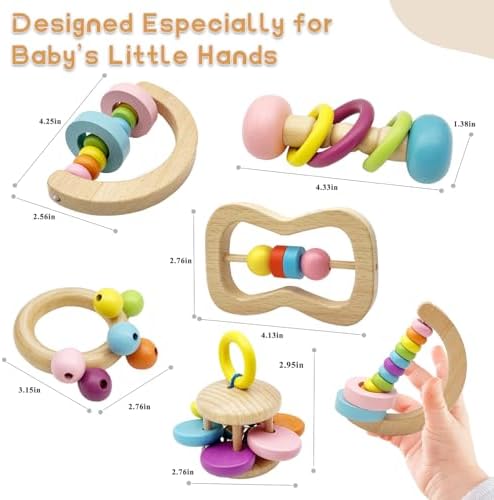 Organic Colorful Boys and Girls Rattles Set - Image 5
