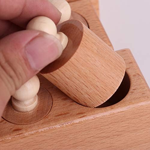 Thoth Montessori Knobbed Cylinder Socket Montessori Materials Wooden Cylinders Ladder Blocks Educational Wooden Toy Montessori Education Toy Family Version - Image 4