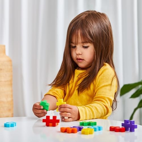 PLUS PLUS Big 100 Piece Rainbow Mix - Large Building Blocks for Toddlers - Image 3
