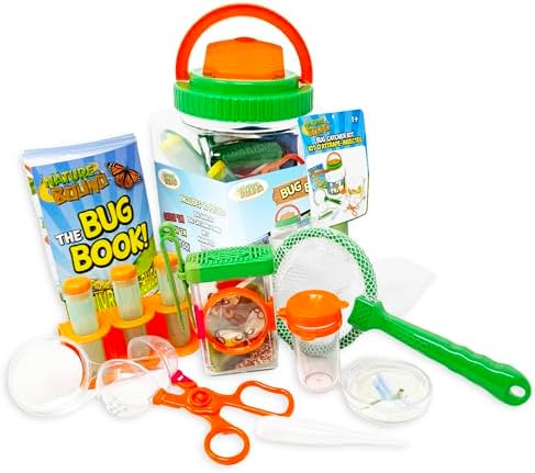 Nature Bound Bug Catcher Kit - 20 Piece Outdoor Exploration Set for Kids - Educational & Fun - Safe Insect Catch & Release with Bucket, Net, Magnifier & More - Great Gift for Young Explorers by NatureBoundToys