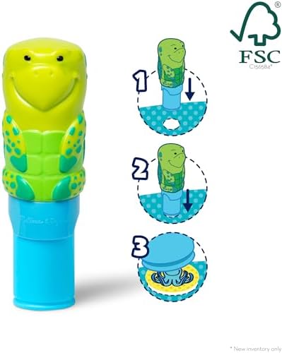 Melissa & Doug Sticker Wow!™ 24-Page Activity Pad and Sticker Stamper, 300 Stickers, Arts and Crafts Fidget Toy Collectible Character – Sea Turtle - for Kids Ages 3+ - FSC Certified - Image 4