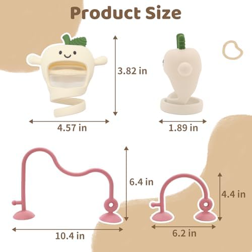 Baby High Chair Toy Teething Chew,Suction Cup Toys,BPA-Free Infant Teether - Image 2