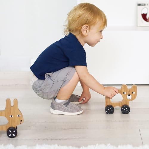 Wee Gallery Bear Push Toy, Rolling Toy, Classic Motion Toys for Child Motor Skills, Balance, Roll Along Play, and Animal Nursery Decor (Baby, Toddler, Kids) - Image 3