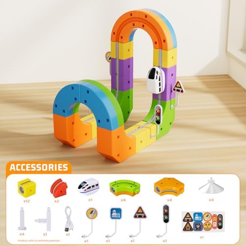 32 pcs KlickRail Electric Train Set Race Track for 3 4 5 6 7 8 Years Old - Image 2