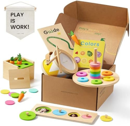 Tiny Land Montessori Baby Toy Set 13-15 Months 7 in 1 Explorer Play Kit by TinyLand