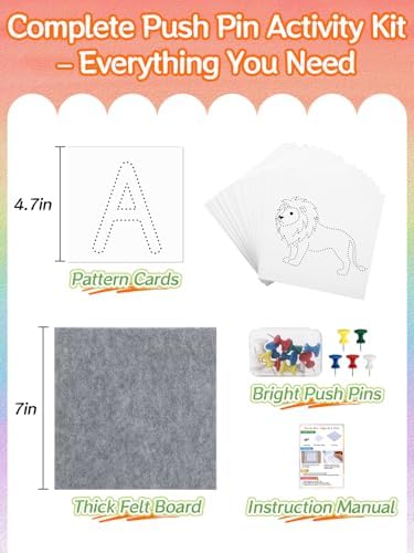 Fine Motor Toys Push Pin Activities for Kids 4 to 6 - Montessori Toys - Image 6