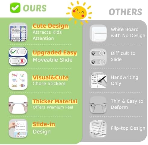 3 in 1 Bedtime/Morning/Daily Routine Chart for Kids, Magnetic Chore Chart for Kids with Cute Chore Stickers, Visual Schedule for Kids with Autism, Cute to Do List Checklist for Kids - Image 2