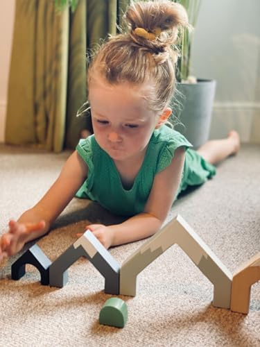 Tender Leaf Toys - Mountain Pass Stack - Stacking Train Tunnel Toy Set for Children - Develop Fine Motor Skills and Creativity for Age 3+ - Image 5