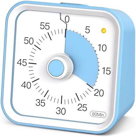 Visual Timer for Kids, Cute Timer with Pause Function, Blue by InfPokidCuteVisualTimer