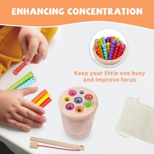 Montessori Toys for 2+ Year Old, Magnetic Fishing Game Color Sorting Toys - Image 5