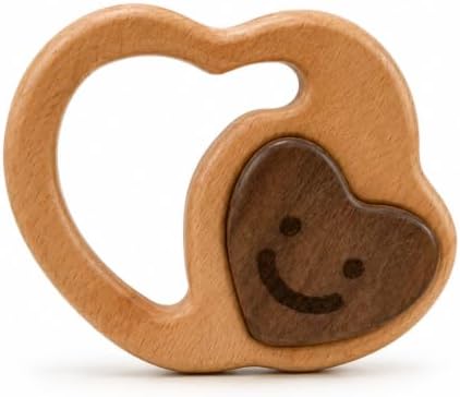 HippoToys Baby Teether Toys,Natural Wood Teething Toy for Babies 3-6 Months by Hippotoys