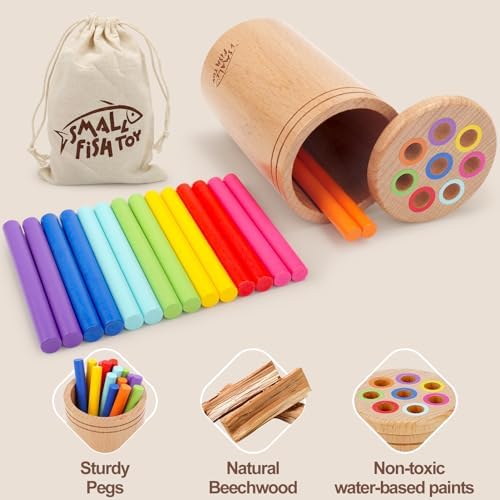 Montessori Toys for Toddlers 1-3 Wooden Fine Motor Learning Preschool Toys - Image 3