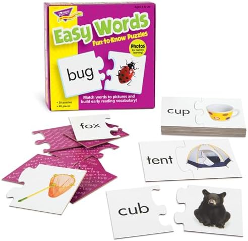 Trend Enterprises Easy Words Fun-to-Know Puzzles - for Phonics & Reading - Image 2
