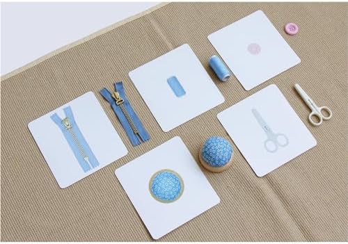 Montessori Language Materials Objects with Identical Cards Matching Game Minitures Flash Cards Cleaning Tools Hair Accessories Sewing Items (Sewing Items) - Image 5