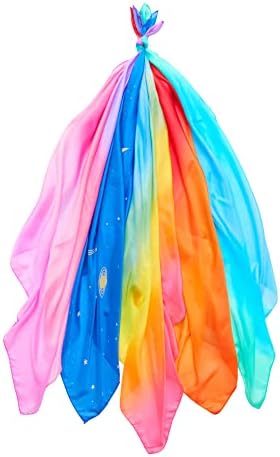 Sarah's Silks Set of 5 Enchanted Playsilks - 100% Silk Play Scarves for Kids and Toddlers | Bright Colored 35" Large Square Scarves Perfect for Dance, Imaginative and Pretend Play by SarahsSilks