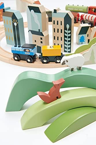 Tender Leaf Toys - Green Hills View - Wooden Stacking, Building Toy Stacker, Blocks - Open-Ended Toy Set with Green Hills View for Inspires Creative and Imaginative Roleplay - Age 3+ - Image 2