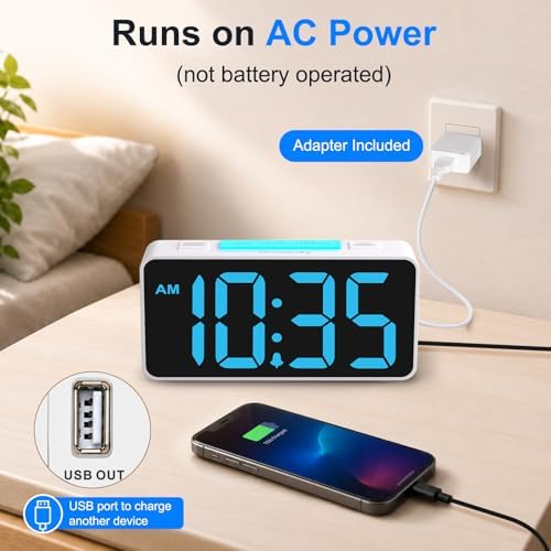 DreamSky Small Digital Alarm Clock with Night Light for Kids Bedroom - Image 2