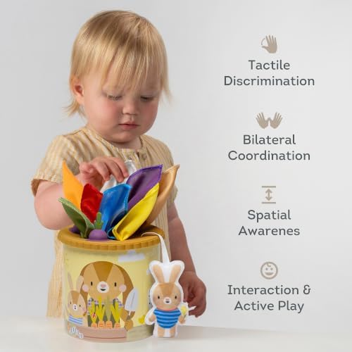 Taf Toys Baby Tissue Box Sensory Toy - Montessori Toys for Babies 6-12 Months Must Haves, Pulling Scarf & Beet Pop-It Toy, Infant Fine Motor Skills, 6 7 8 9 10 Month Old Boy Girl Birthday Gift - Image 5