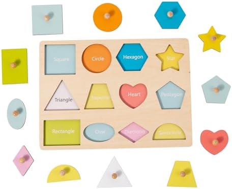 Adena Montessori Wooden Cognition Knob Puzzles Toddler Development Toy - Image 4