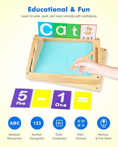 Sand Tray for Classroom - Montessori Sand Writing Trays with Lid - Image 4
