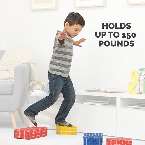Bankers Box at Play Heavy Duty Jumbo Cardboard Building Blocks, 40 Pack, Large and Medium Toy Blocks for Kids and - Image 3