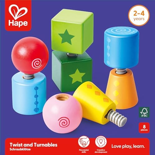 Hape Twist and Turnables Wooden Building Block Learning Set - Image 6