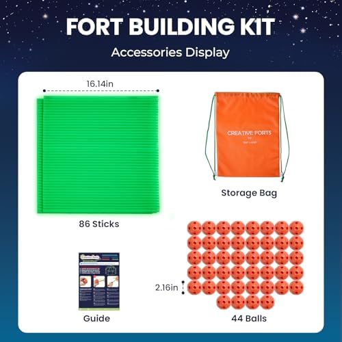 Tiny Land Glow Fort Building Kit for Kids Ages 4-12, STEM Building Toy - Image 5