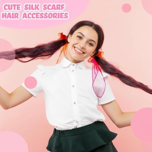 Toulite 100Pcs Juggling Scarves Bulk Dance Scarve Play Scarf Silk Colorful - Image 6