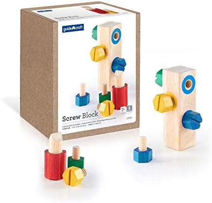 Guidecraft Screw Block - Kids Multi-Color Matching Game, Classic Wooden Toddler Memory and Sensory Skills Development Toy by Unknown