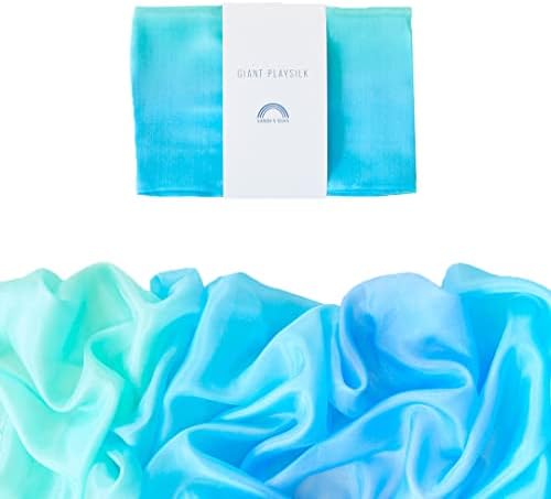 Sarah's Silks Giant Playsilk | 100% Silk Toy for Toddlers | Bright Colored Large Scarves for Fort Building and Pretend Play - Sea - Image 7
