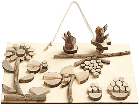 LAZACA Wood Craft Kits DIY, Wooden Loose Parts 250 Pcs, 19.5X13X3.5cm - Image 4
