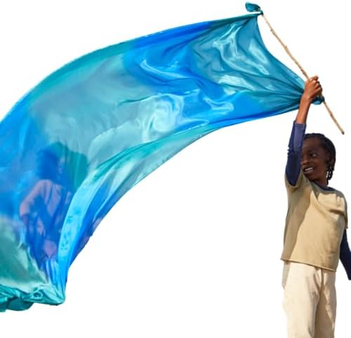 Sarah's Silks Giant Playsilk | 100% Silk Toy for Toddlers | Bright Colored Large Scarves for Fort Building and Pretend Play - Sea by SarahsSilks