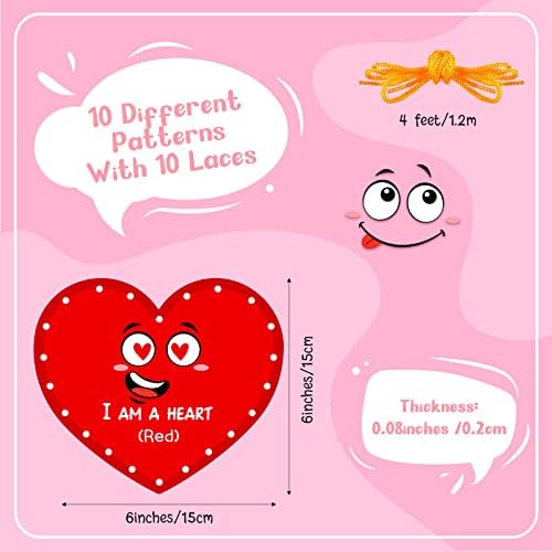 Funrous 10 Pieces Recognition Lacing Cards for Over Age of 6 Kids, Shape - Image 2