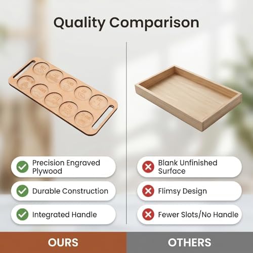 Karlak Wooden Outdoor Exploration Board Fun Educational Toy for Camping Hiking 26x11cm Plywood Nature Scavenger Game - Image 3