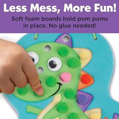 Creativity for Kids Pom Pom Pictures: Dinosaurs - Toddler Learning Toys, Sensory Play (Ages 3+) - Image 4