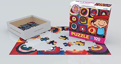EuroGraphics Colour Study of Squares by Wassily Kandinsky 100-Piece Puzzle, Multicolor - Image 3