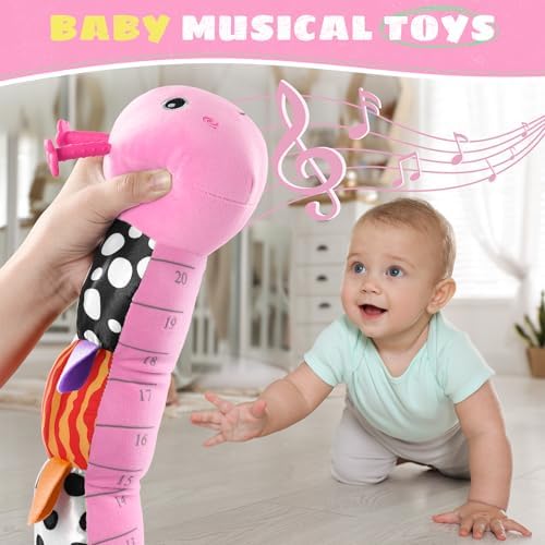 AWOTOY Baby Toys 6-12 Months Music Caterpillar Stuffed Animals Infant Toys - Image 4