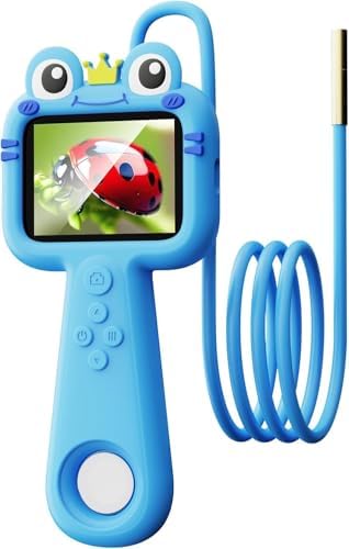 Kids Borescope Camera with Light, 2.4" HD Screen Snake Camera, STEM Educational Science Toy for Boys & Girls Ages 3-13, Outdoor Adventure, Camping, Nature Exploration(Blue) by CareYou