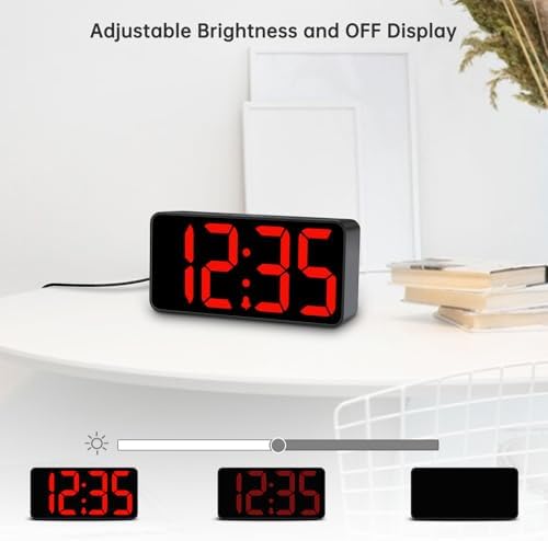 DreamSky Small Digital Alarm Clock for Bedroom with Large Big Numbers - Image 3