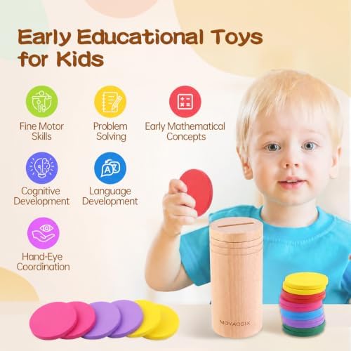 Montessori Toys for 1-3 Year Old|Educational kidsToys |for 1 2 3 Age |Busy Board 18 Month Old|Fine Motor Developmental and Sensory Matching Games|Stacking Toys for Boys Girls Gifts - Image 4